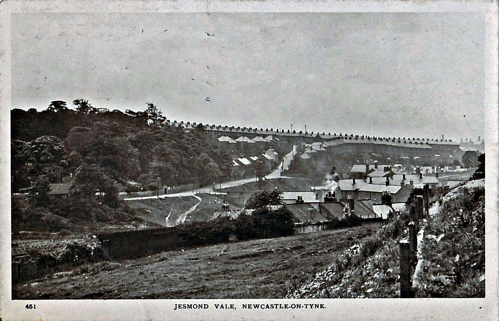 Image of Jesmond Vale from an old postcard